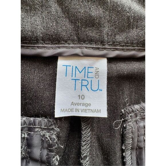 Time & Tru women's size 10 Average dress pants grey - Picture 3 of 5